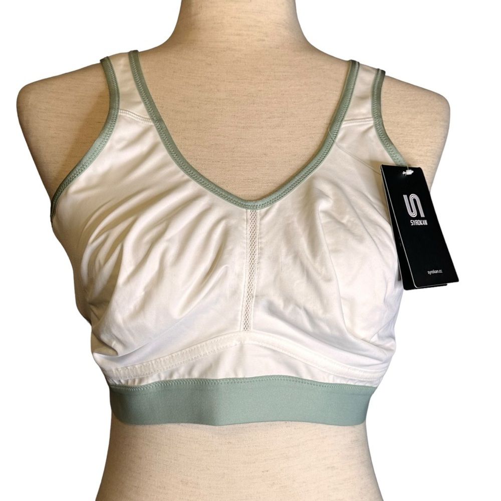 Syrokan Comfort Sports Bra Wireless Thin Cup Medium Support NWT 38DD A291 - Picture 2 of 15